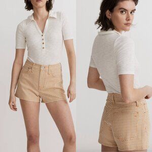 Madewell The Perfect Vintage Jean Short in Mini Check Size 25